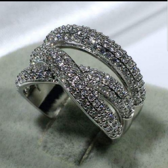 Sterling silver with 14 K white gold over finish - Picture 2 of 6